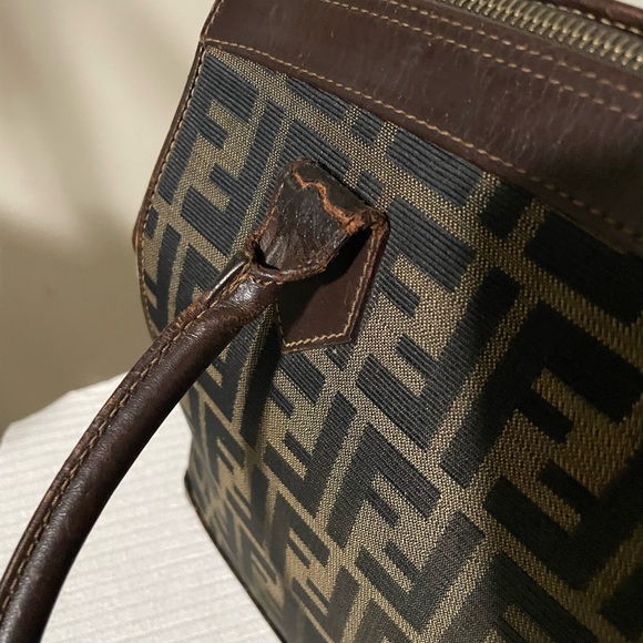 Vintage Fendi zucca canvas satchel with coa - Picture 10 of 16